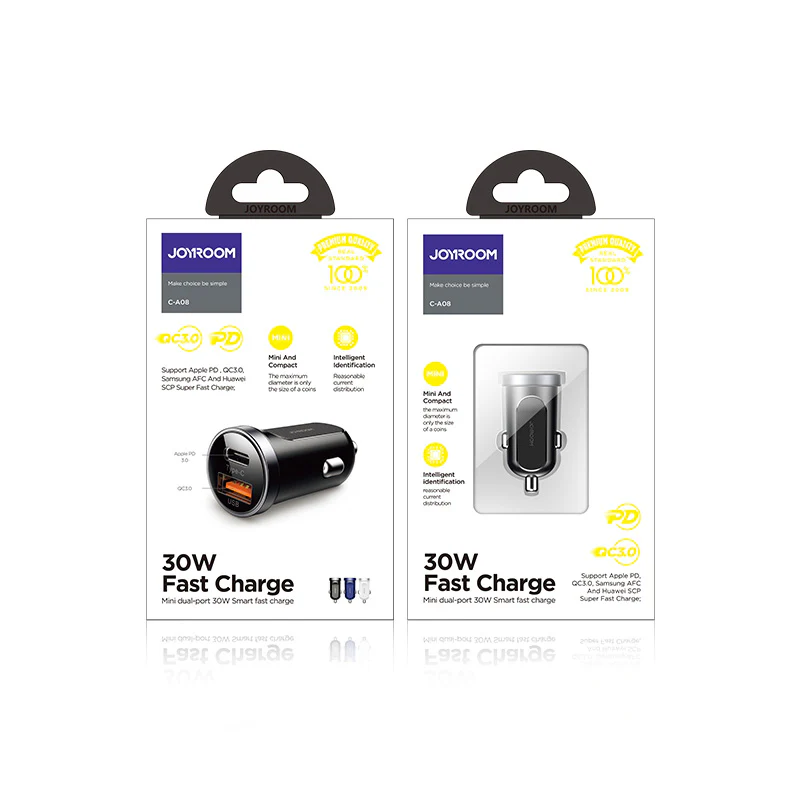 C-A08 Mini dual-port 30W smart car charger PD+QC3.0 - Image 5