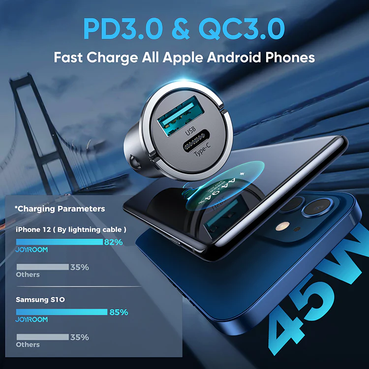 C-A35 45W Mini 2-port ring-pull fast car charger - Image 14