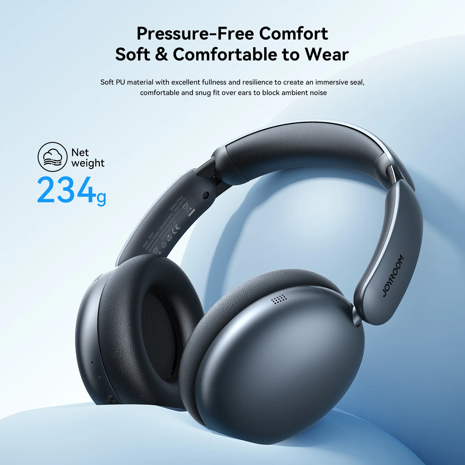 JR-JH1 Hybrid ANC Wireless Headphones-Black - Image 6