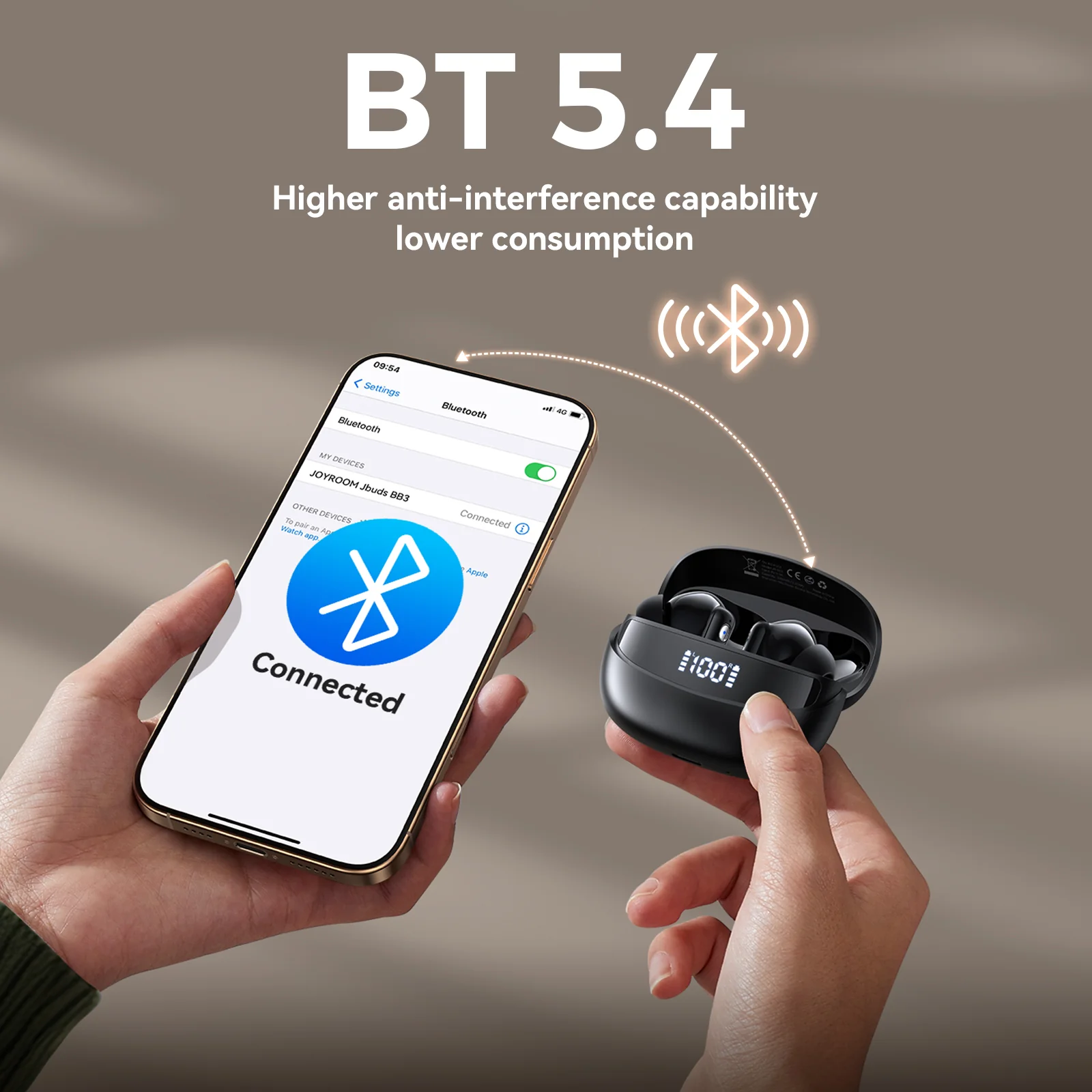 JR-BB3 True Wireless Bluetooth Earphones Black - Image 6