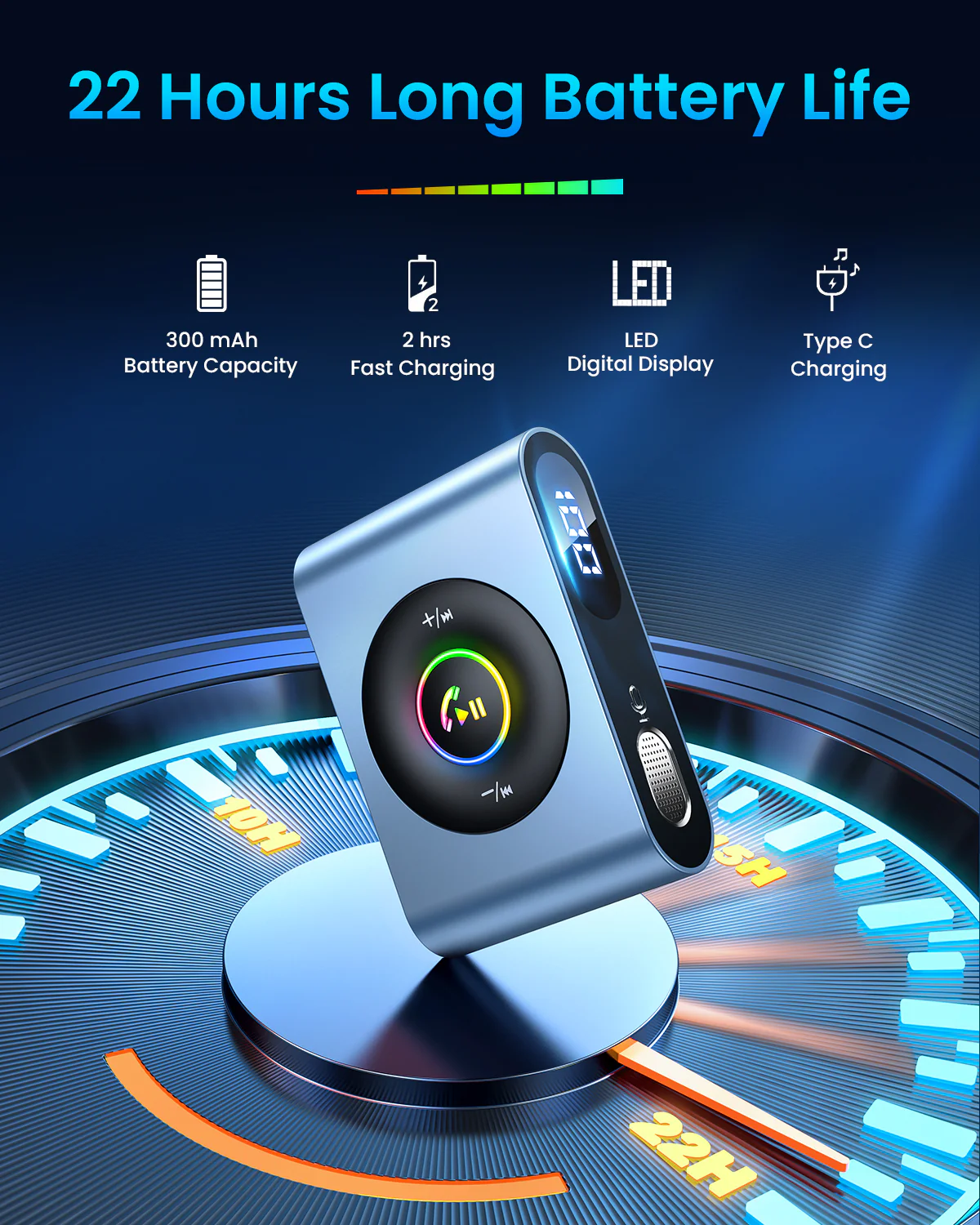 JR-CB1 Bluetooth 5.3 and Stable Connection 3 IN1 Bluetooth Car Adapter - Image 5