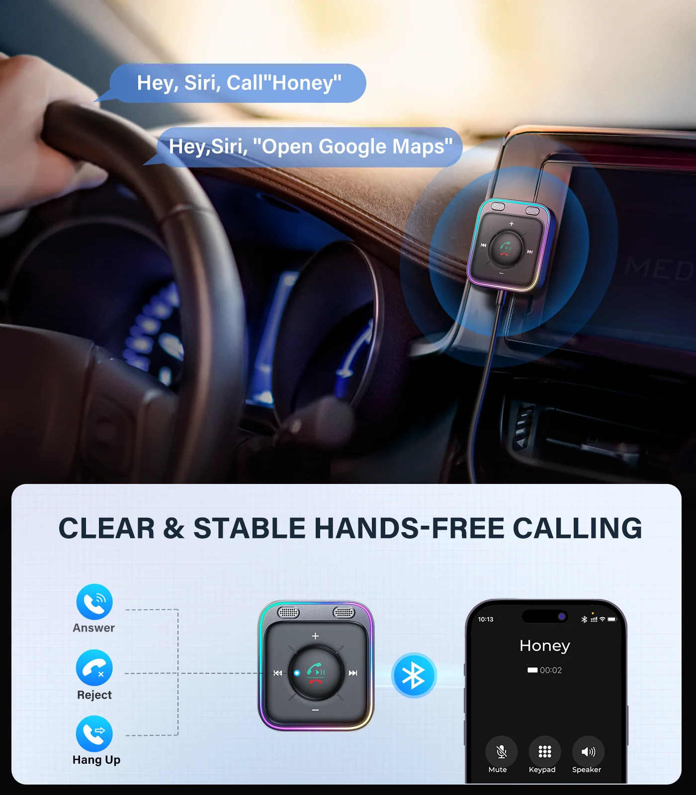 JR-CB3 2-in-1 Wireless Transmitter/Receiver Black - Image 4