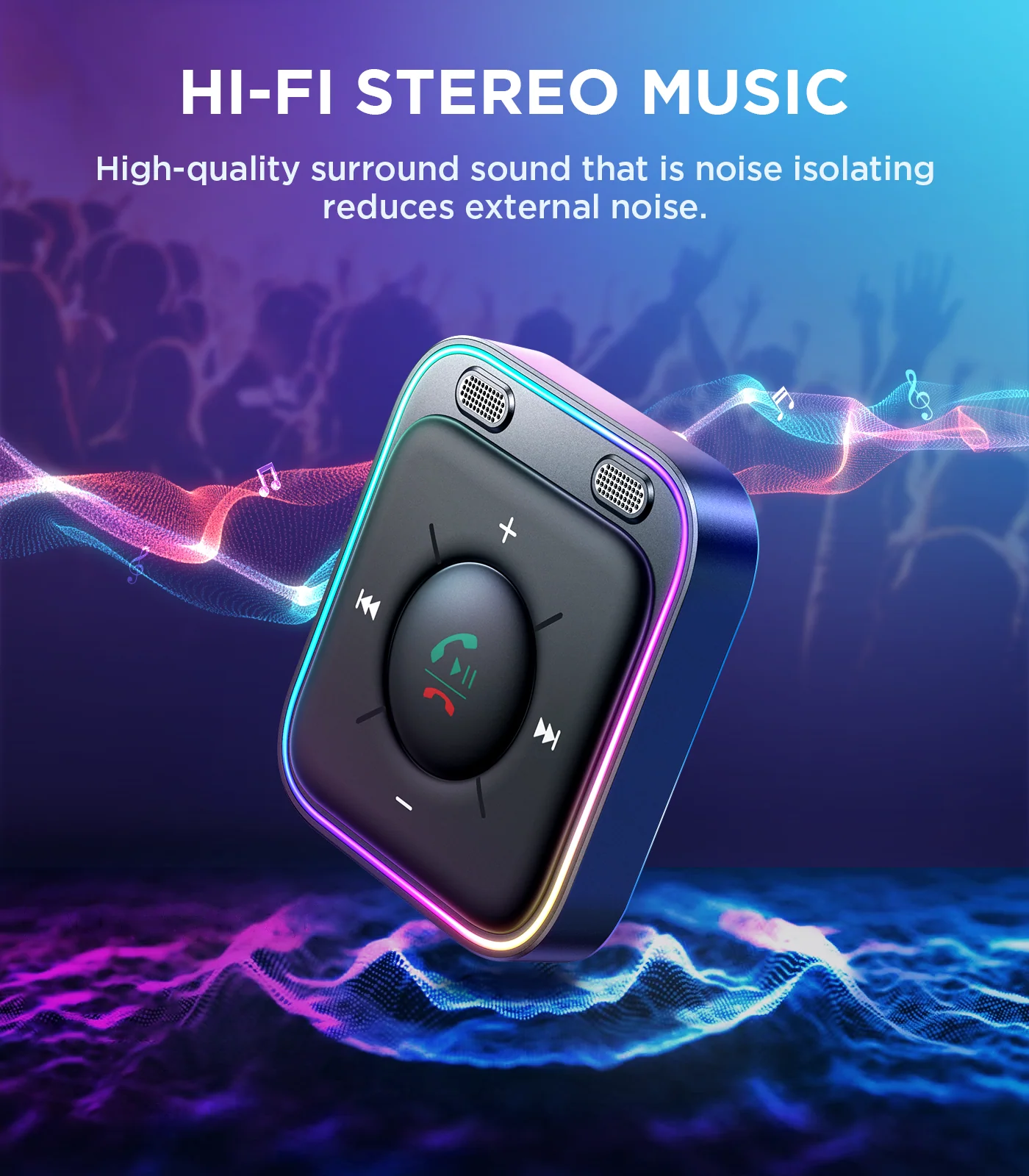 JR-CB3 2-in-1 Wireless Transmitter/Receiver Black - Image 8