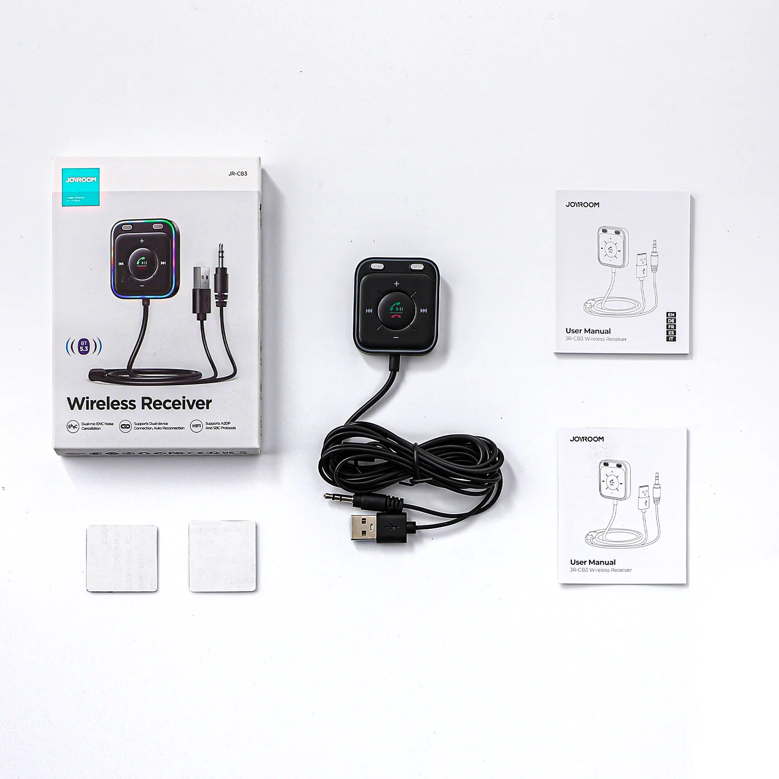 JR-CB3 2-in-1 Wireless Transmitter/Receiver Black - Image 9