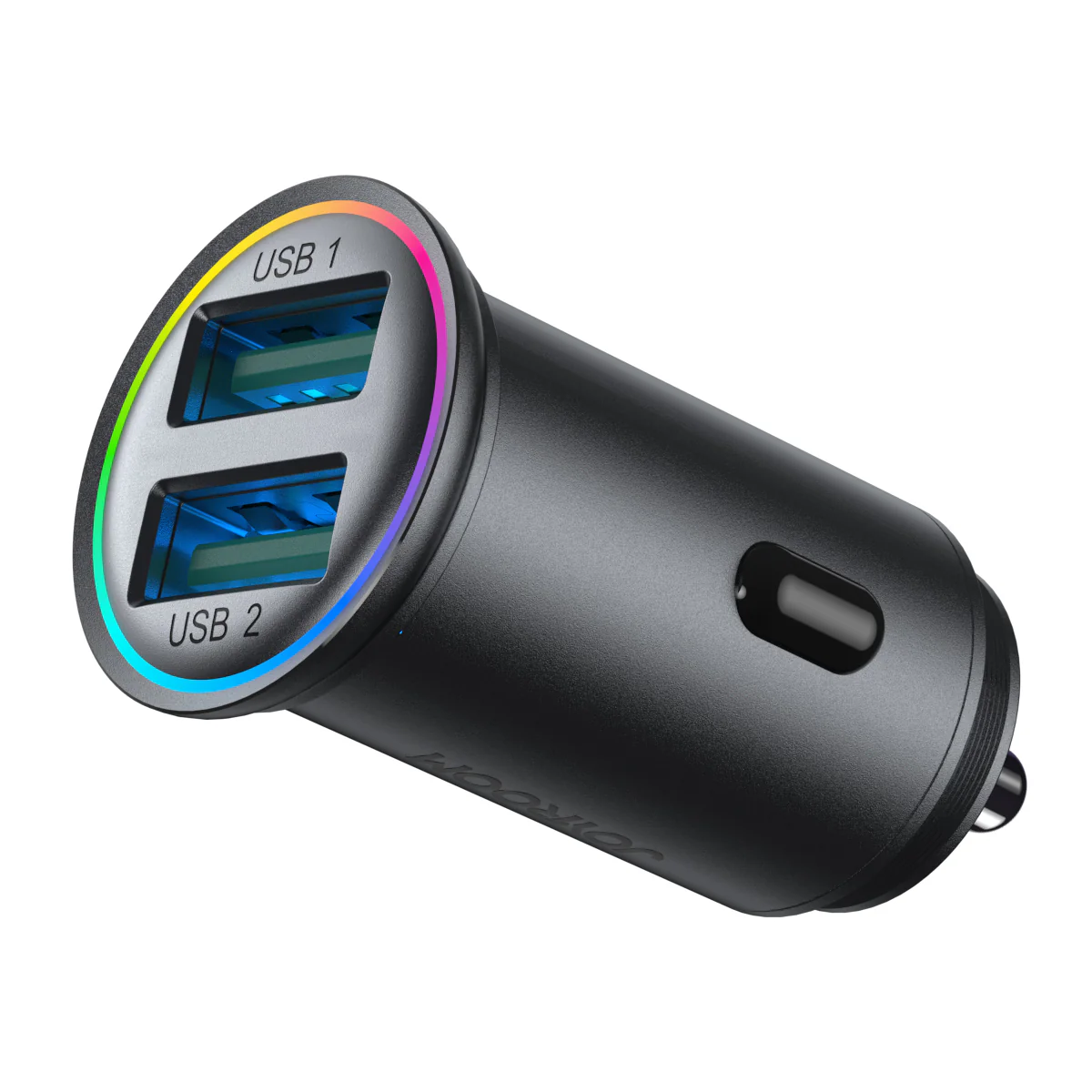 JR-CCN03 2USB 24W 2USB mini Metal Car Charger - Image 4