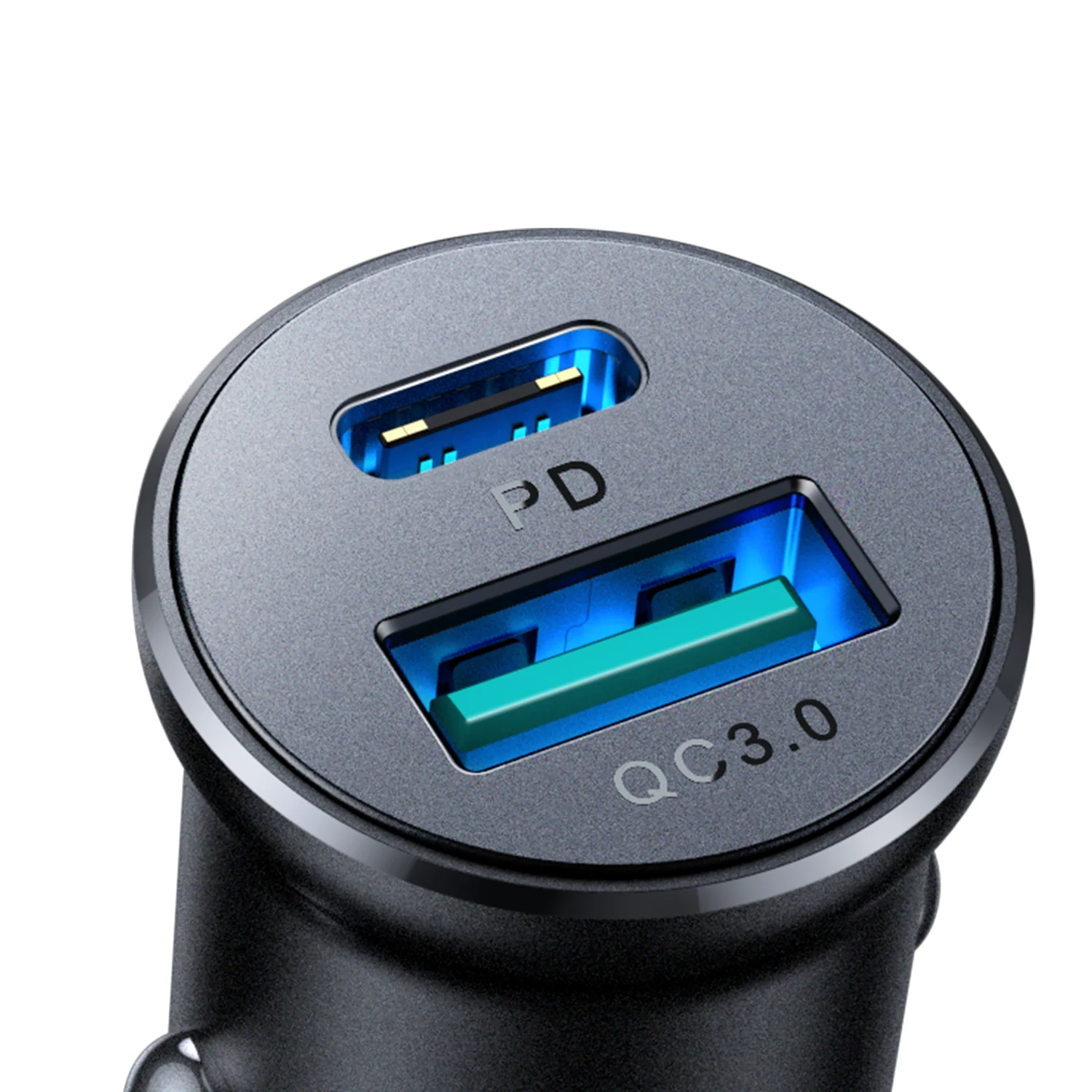JR-CCN05 30W QC3.0+PD mini Metal Car Charger - Image 3