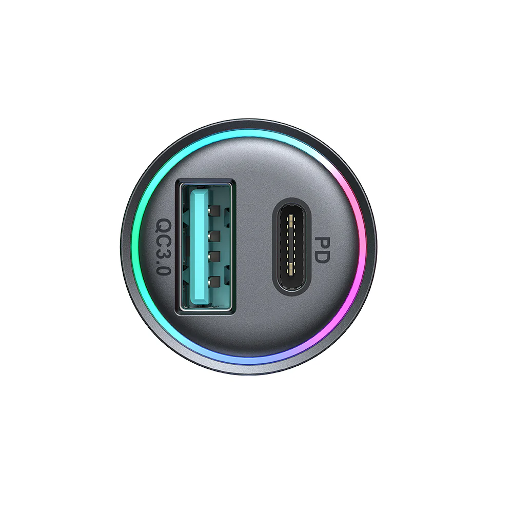 JR-CCN04 A+C 60W A+C mini Metal Car Charger - Image 4