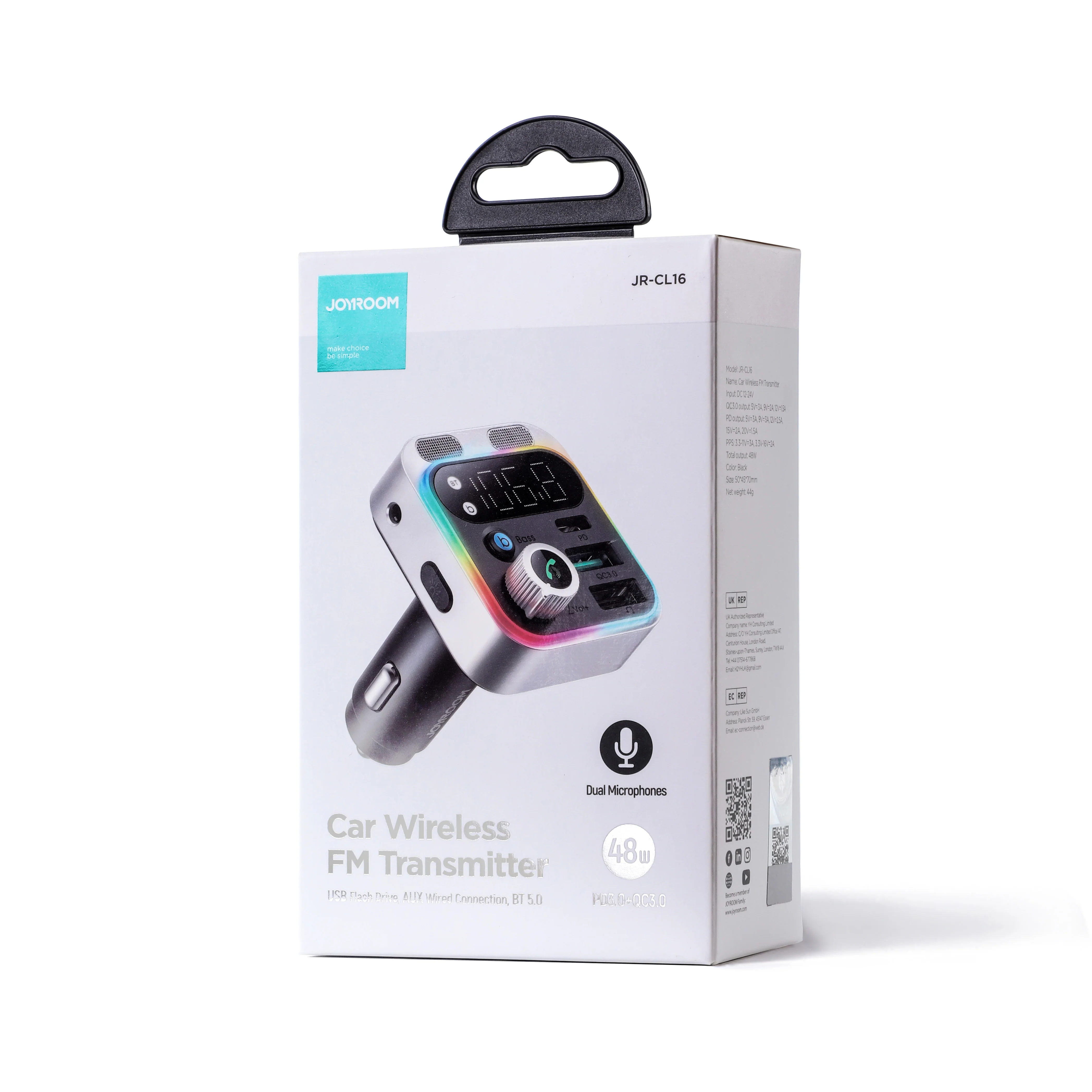 JR-CL16 48W Car Charger MP3 Bluetooth transmitter - Image 6