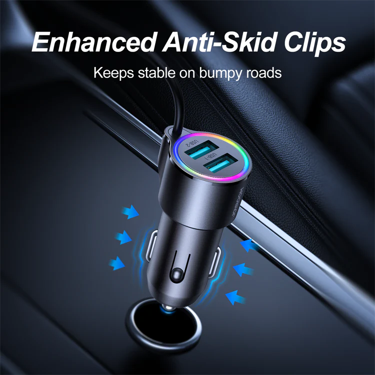 JR-CL24/JR-CL25 17W 3-in-1 Wired Car Charger(Type-C/Lightning) - Image 7