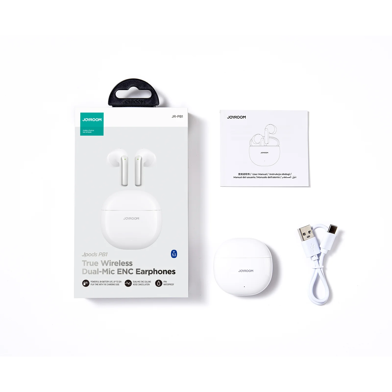 JR-PB1 True Wireless Dual-Mic ENC Earphones - Image 3