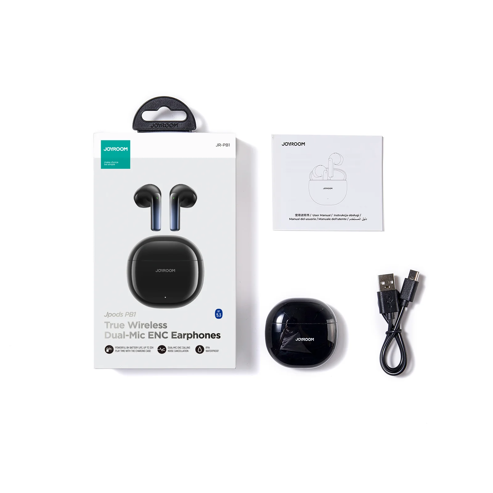 JR-PB1 True Wireless Dual-Mic ENC Earphones - Image 4