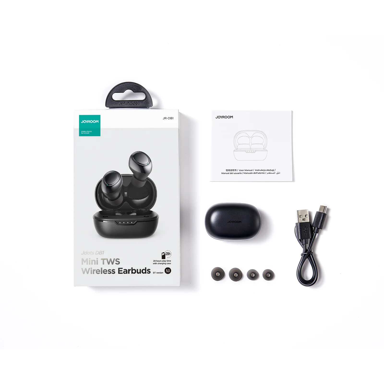 JR-DB1 True Wireless Earbuds-with cover - Image 3