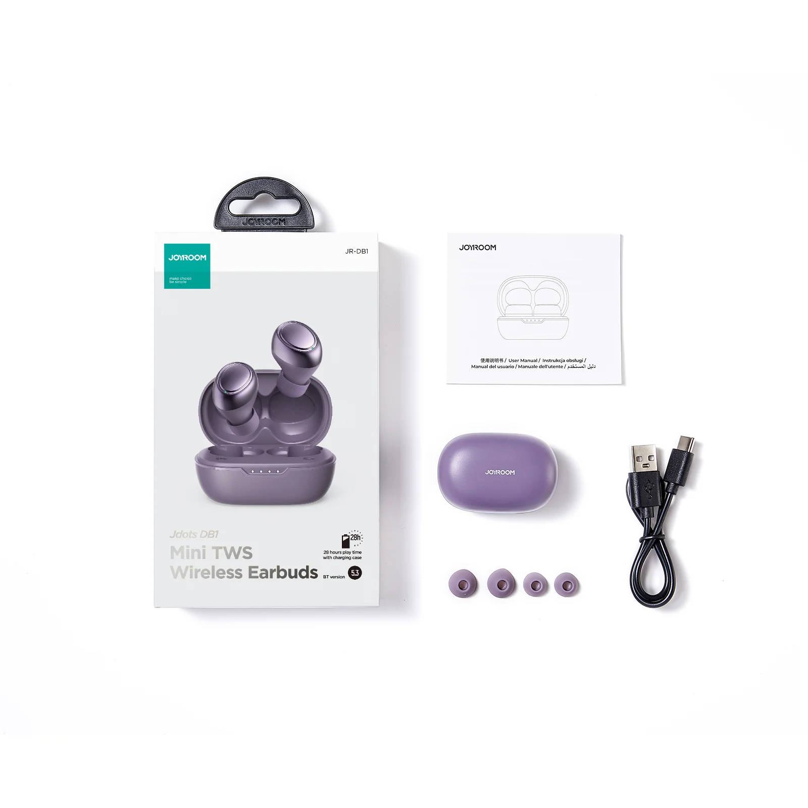 JR-DB1 True Wireless Earbuds-with cover - Image 4