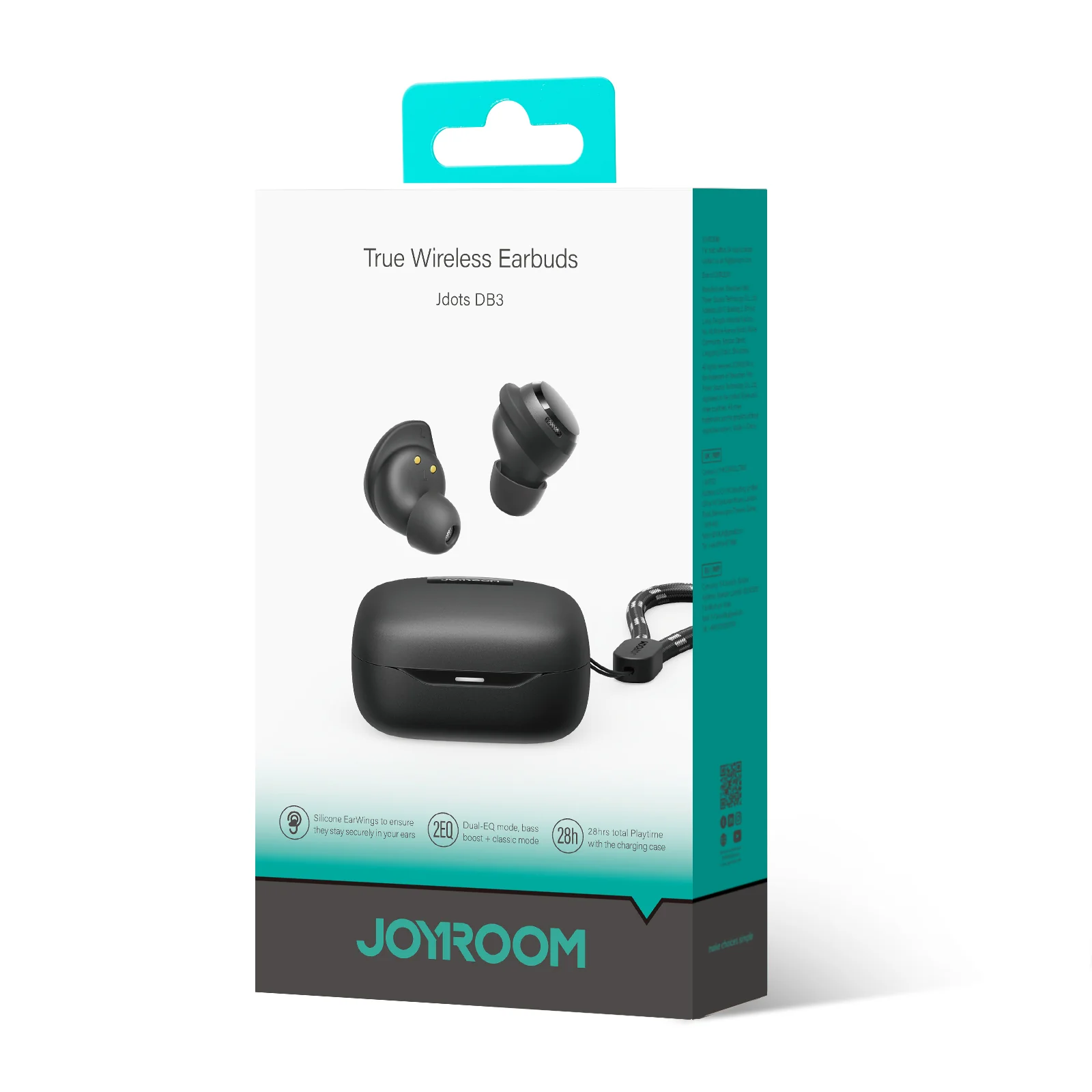 JR-DB3 True Wireless Earbuds-Black - Image 3