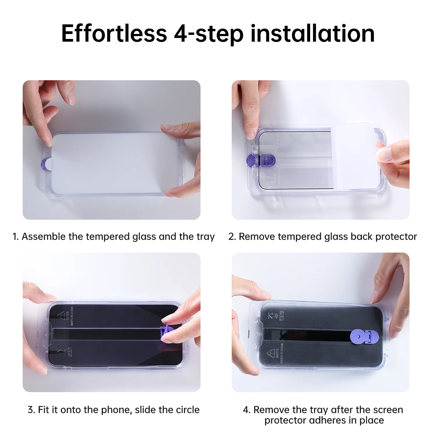 JR-H09/JR-H10/JR-H11/JR-H12 Easy Fit full cover Screen Protector with Dust-Removal Film Screen Protector for iPhone 14 series - Image 5
