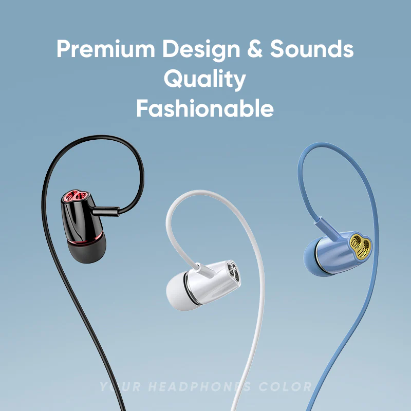 JR-EL114 3.5mm Plastic Wired Earphone for Smart Phone - Image 3