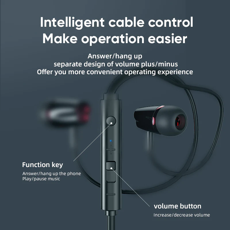 JR-EL114 3.5mm Plastic Wired Earphone for Smart Phone - Image 5