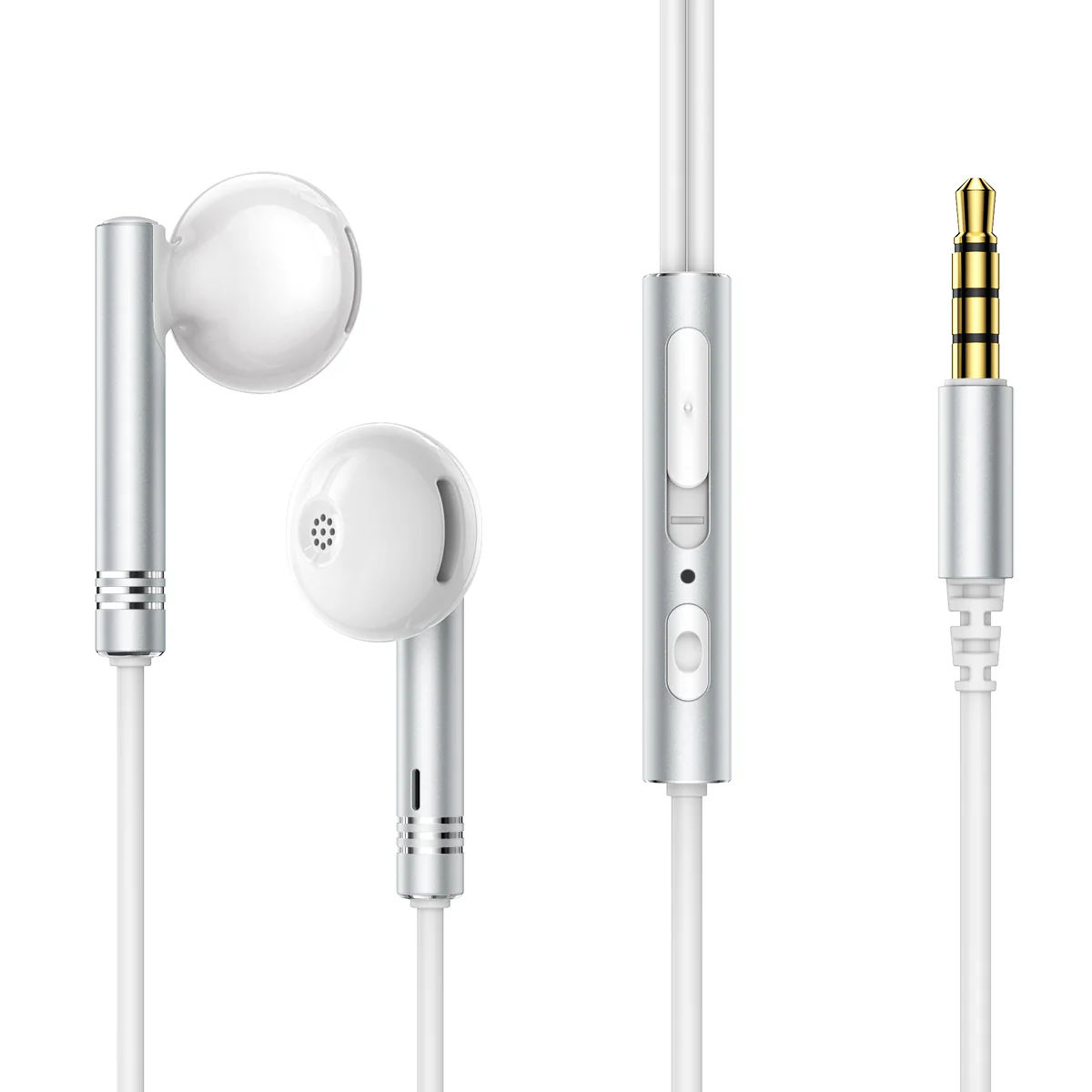 JR-EW06 Wired Series Half In-Ear Metal Wired Earbuds - Image 2