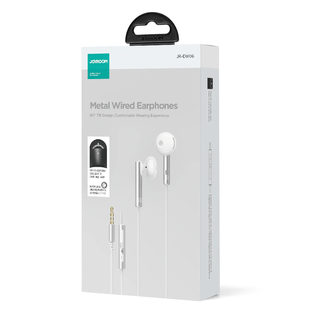 JR-EW06 Wired Series Half In-Ear Metal Wired Earbuds - Image 3