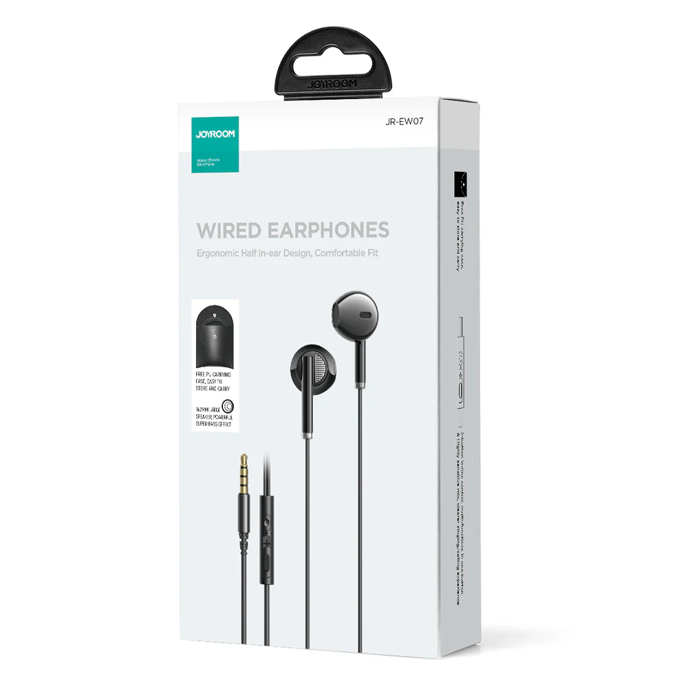 JR-EW07 Wired Series Half In-Ear Wired Earphones - Image 4