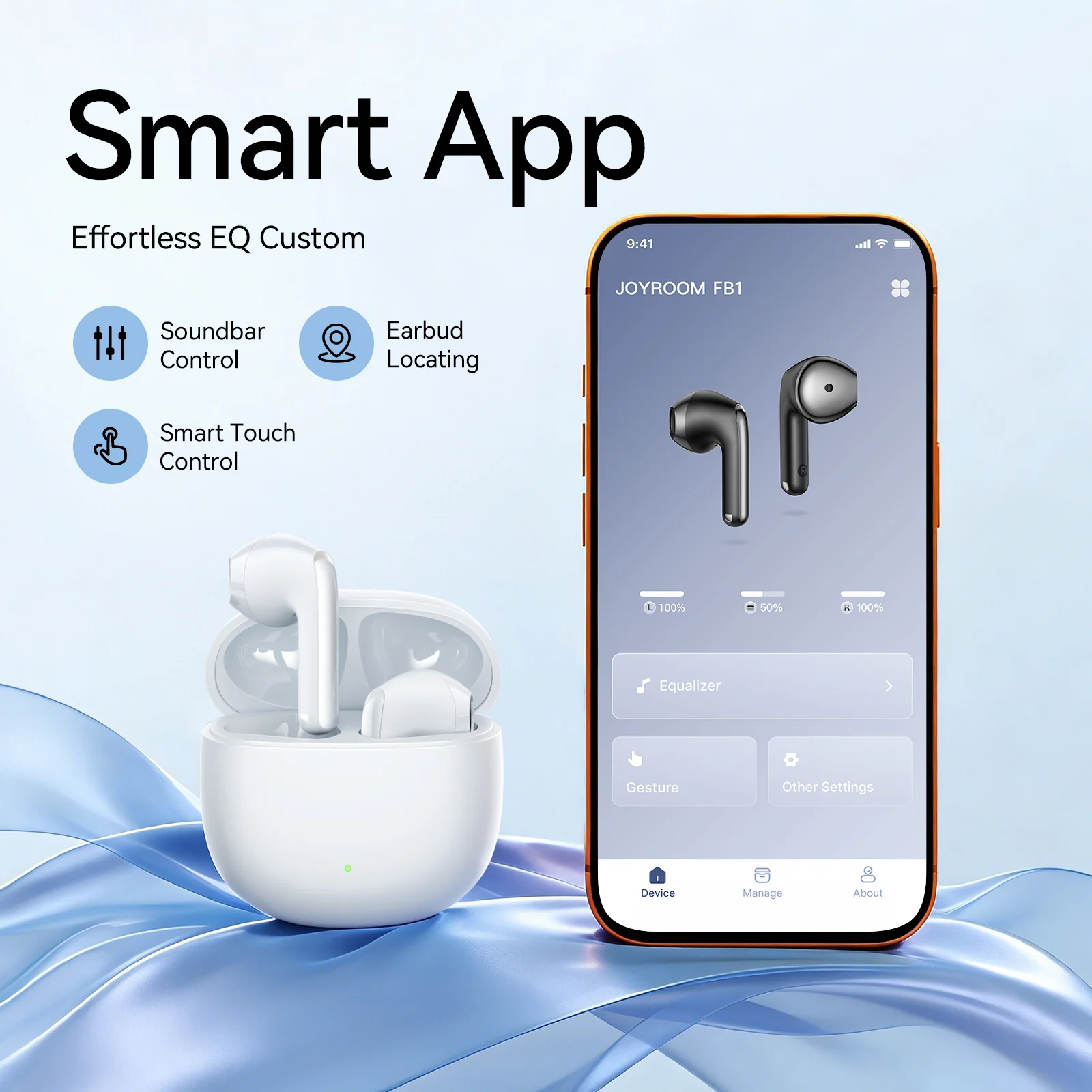 JR-FB1 True Wireless earphones-Black/White - Image 7
