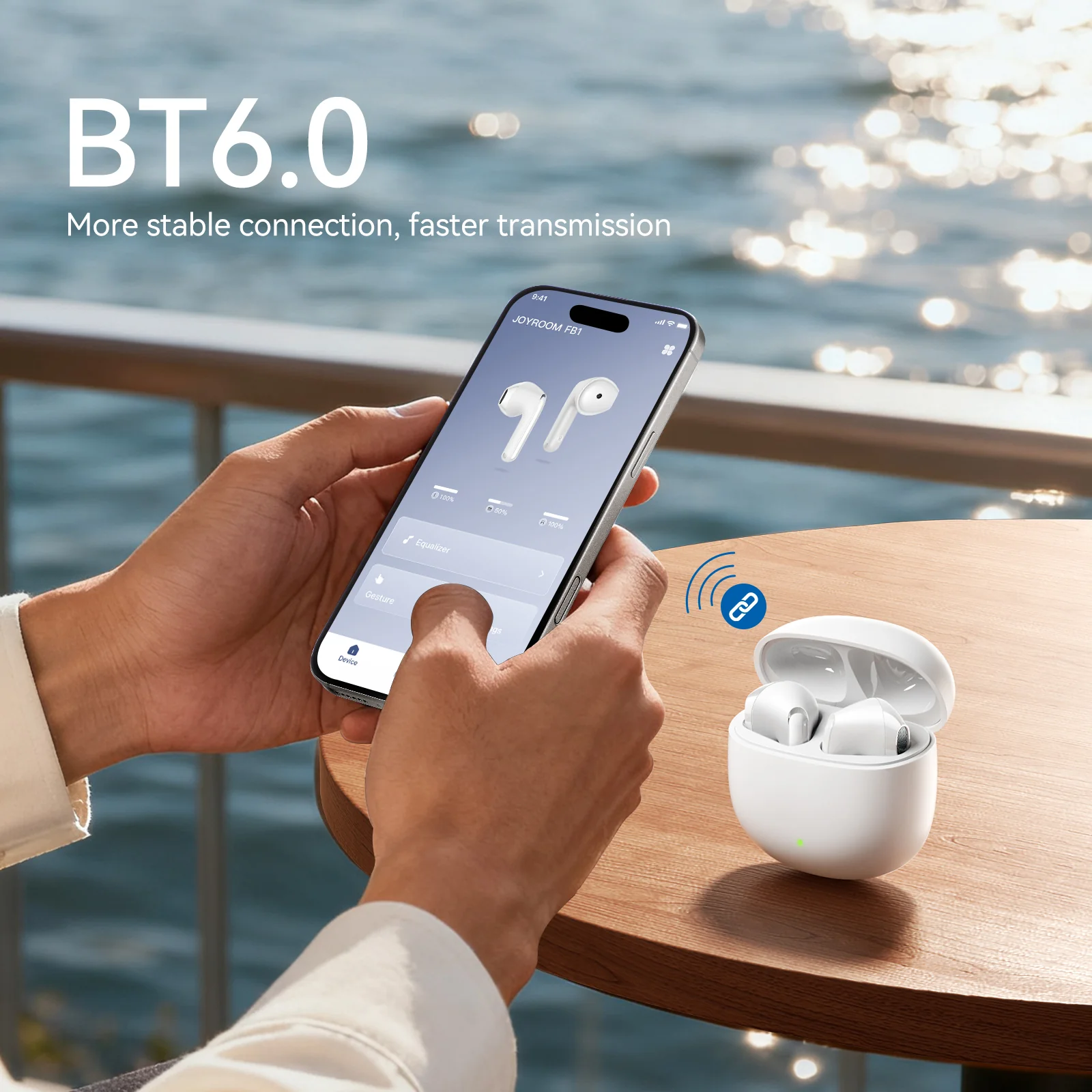 JR-FB1 True Wireless earphones-White  (AI Version) - Image 10