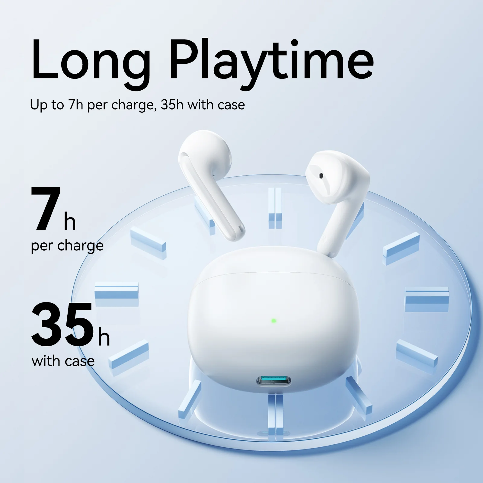 JR-FB1 True Wireless earphones-White  (AI Version) - Image 6