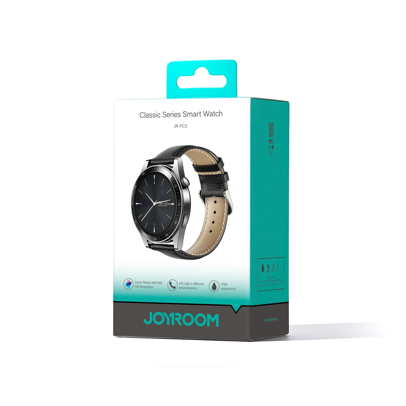 JR-FC2  Classic Waterproof IP68 Classic Series Smart Watch (Make/Answer Call) With Leather Straps - Image 3