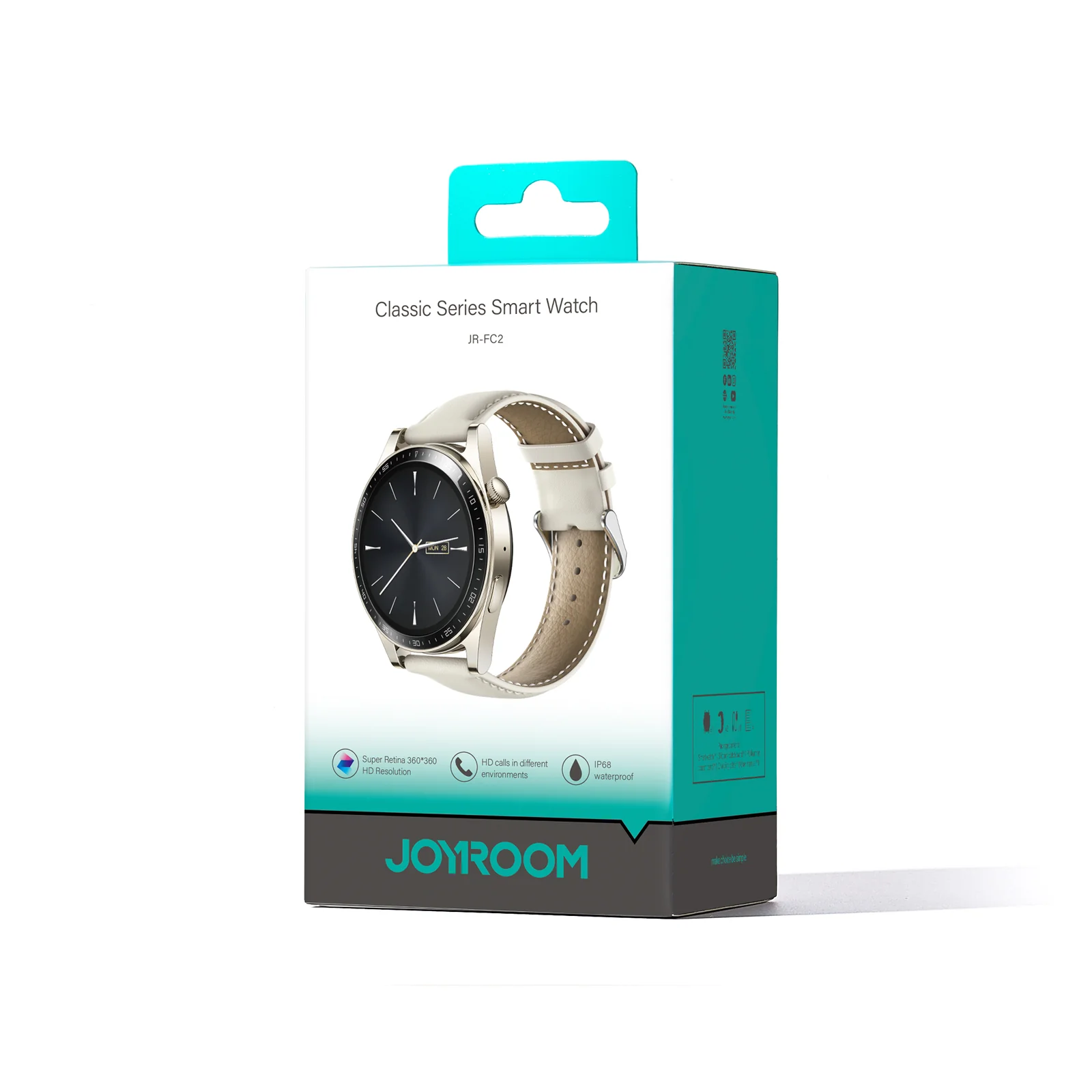 JR-FC2  Classic Waterproof IP68 Classic Series Smart Watch (Make/Answer Call) With Leather Straps - Image 4