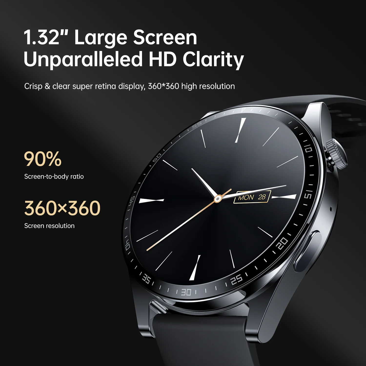 JR-FC2  Classic Waterproof IP68 Classic Series Smart Watch (Make/Answer Call) With Leather Straps - Image 6