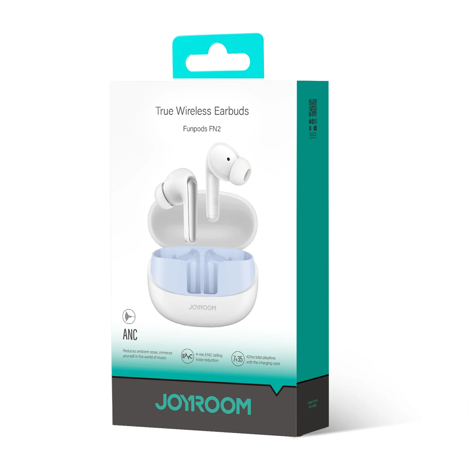 JR-FN2 ANC True Wireless earphones-Black/white - Image 4