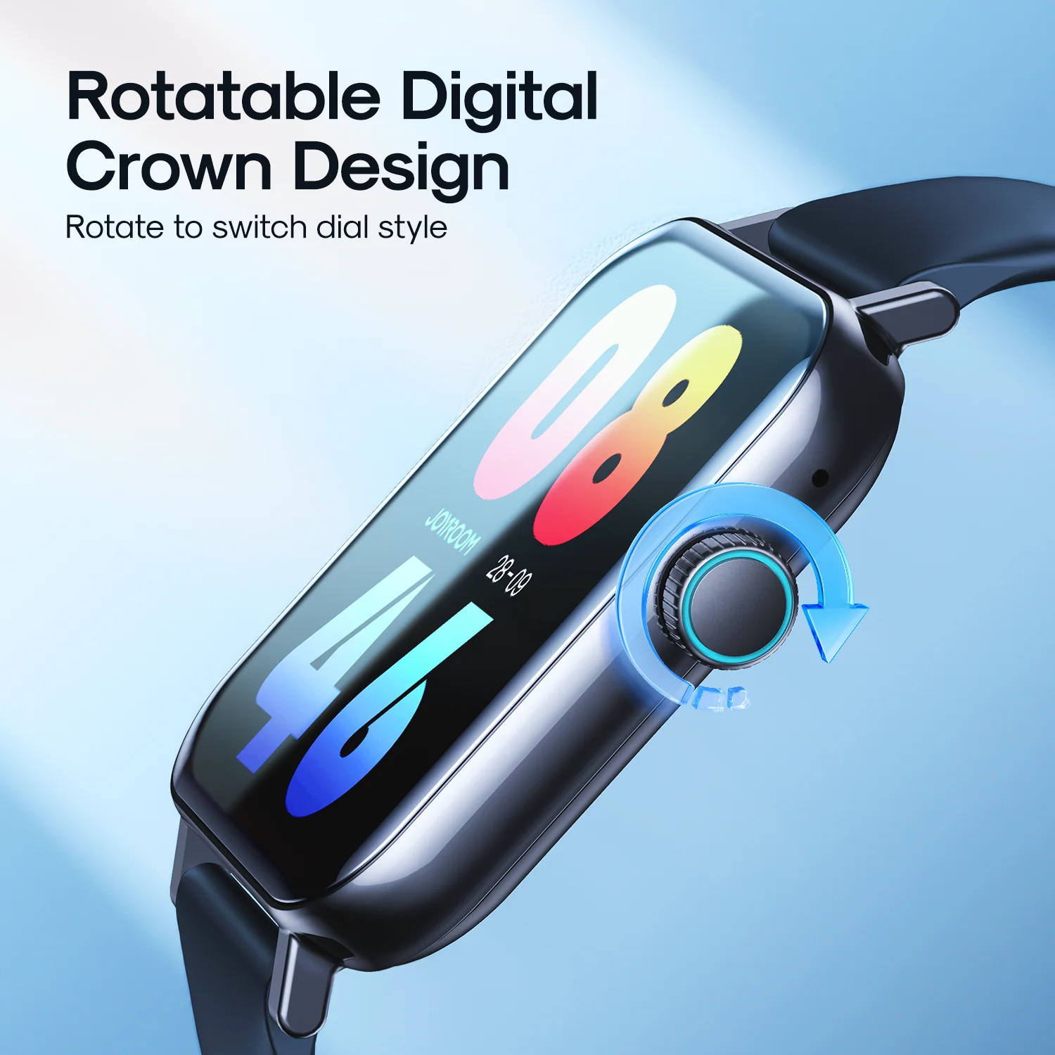 JR-FT5 Waterproof IP68 Smartwatch With Silicone Black Strap Answer/Make Call - Image 3