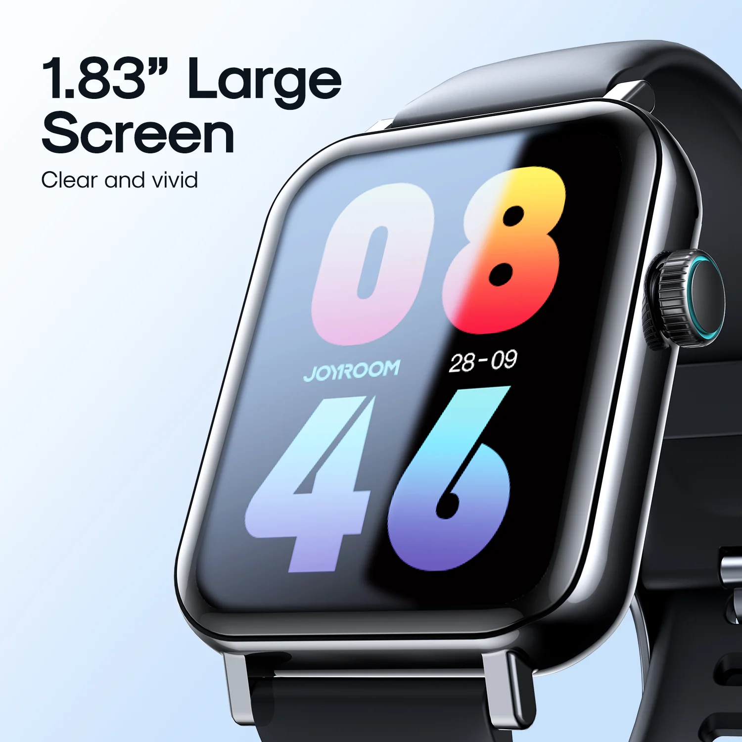JR-FT5 Waterproof IP68 Smartwatch With Silicone Black Strap Answer/Make Call - Image 5