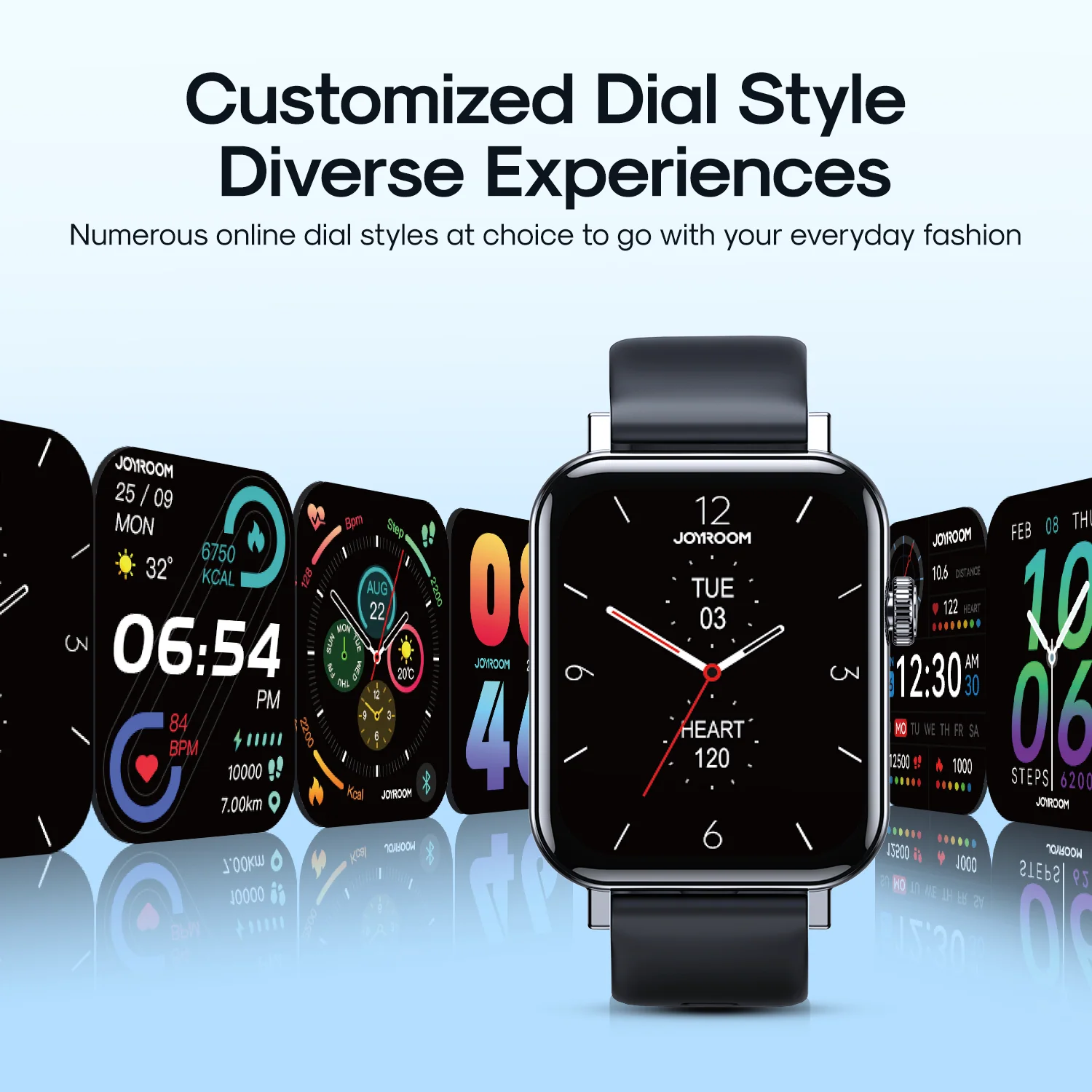 JR-FT5 Waterproof IP68 Smartwatch With Silicone Black Strap Answer/Make Call - Image 6