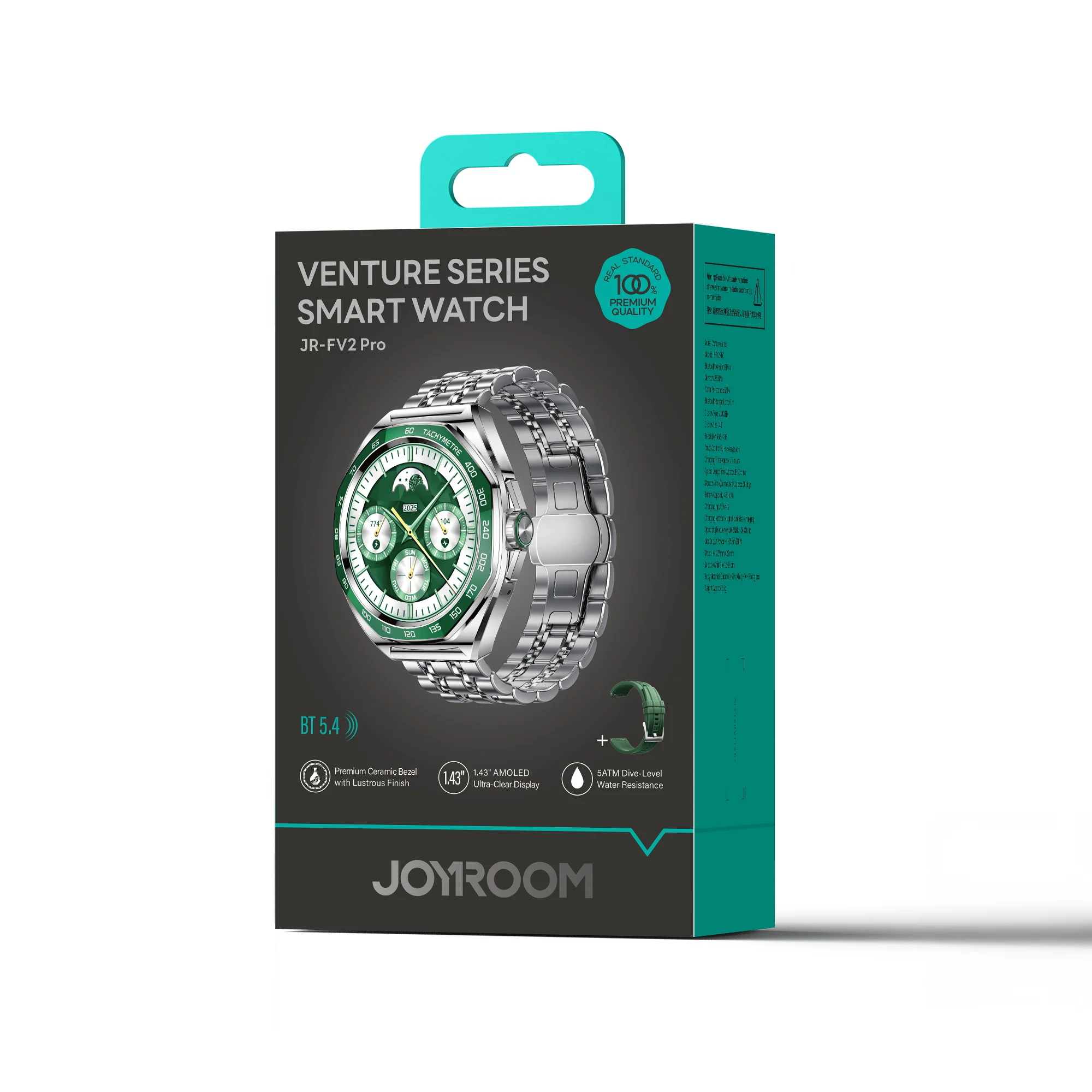 JR-FV2 Pro Smart Watch (Answer/Make Call) Green - Image 2