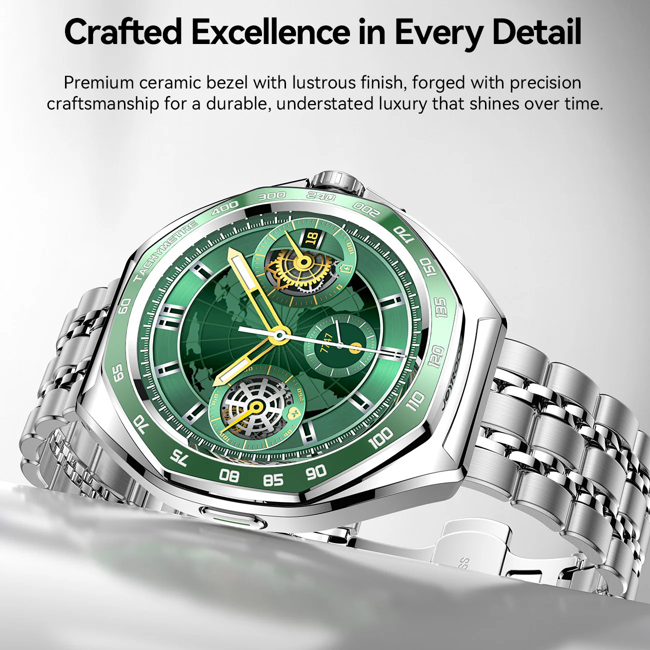 JR-FV2 Pro Smart Watch (Answer/Make Call) Green - Image 3