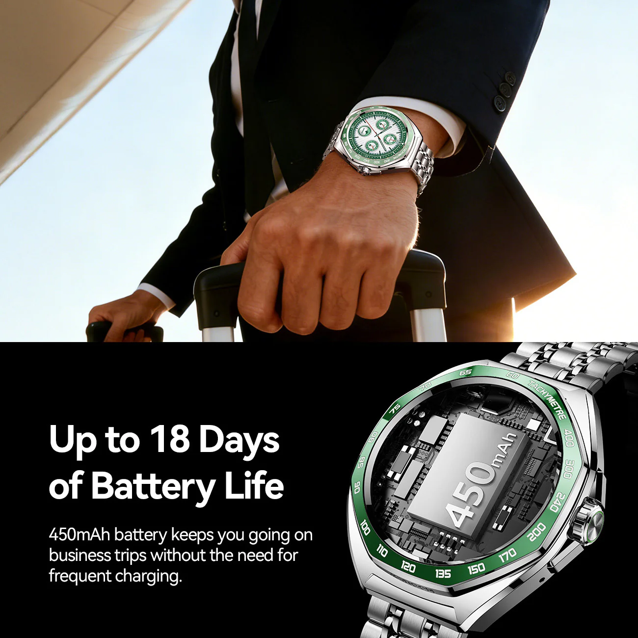 JR-FV2 Pro Smart Watch (Answer/Make Call) Green - Image 6