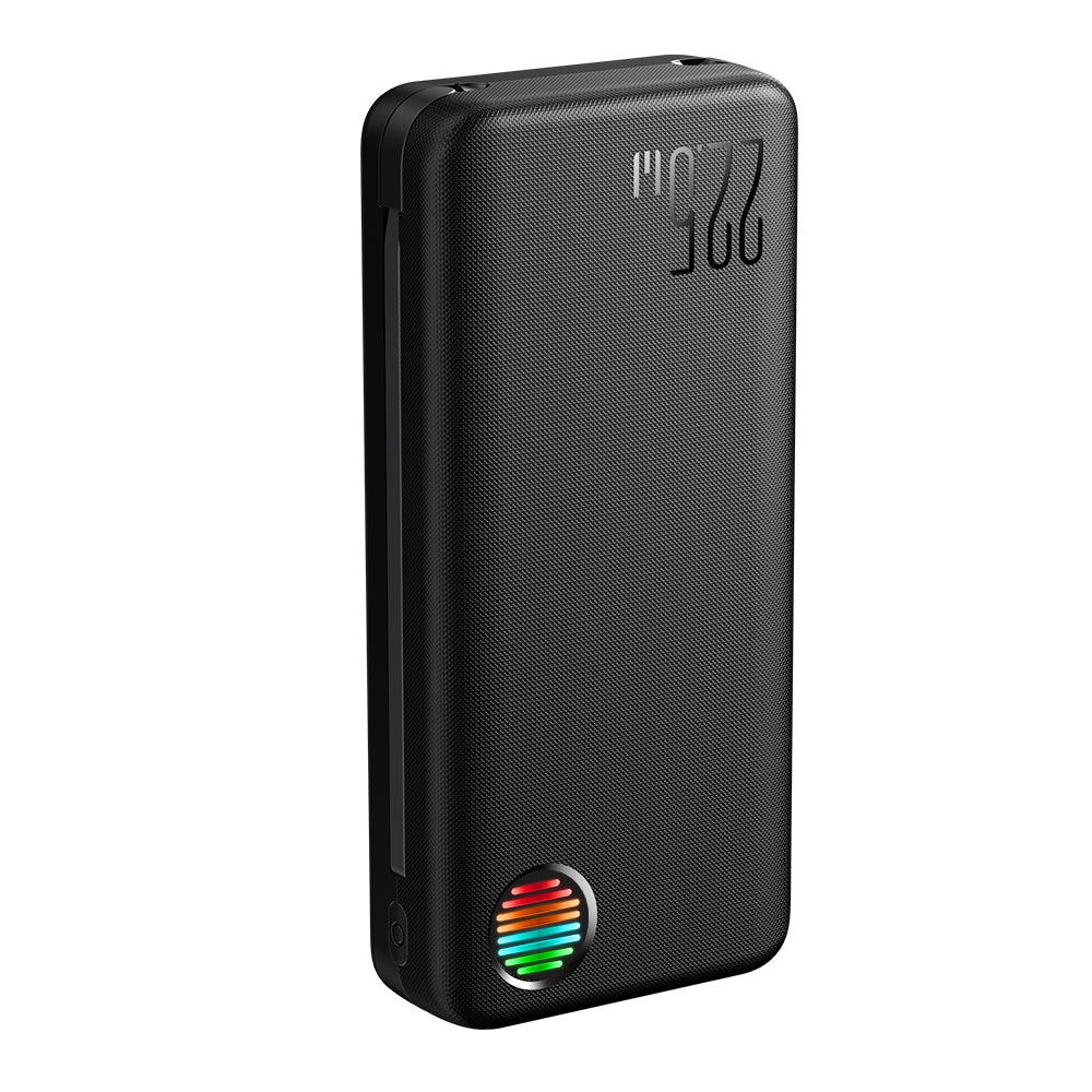 JR-L015 22.5W Power Bank with Dual Cables 10000mAh/20000mAh-Black - Image 8