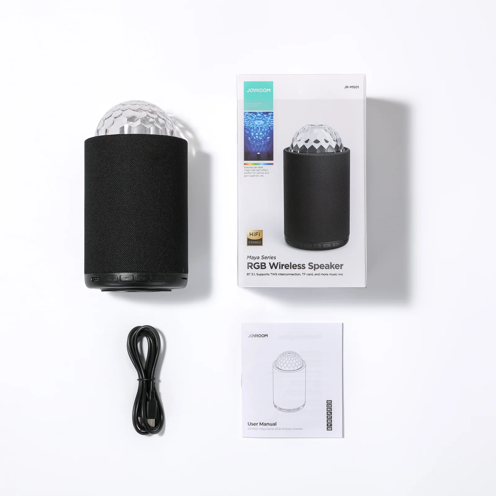 JR-MS01 Maya Series Colorful Ambience Lights Bluetooth speaker - Image 2