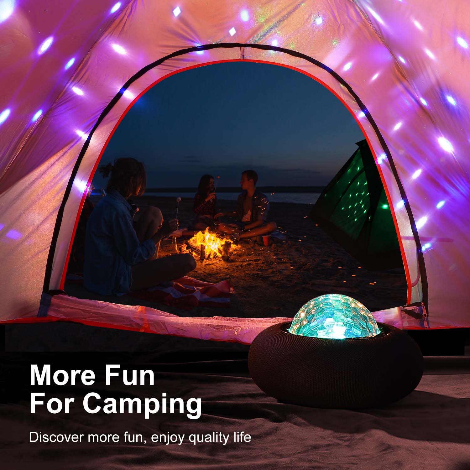 JR-MS02 Maya Series Colorful Ambience Lights Bluetooth speaker - Image 5