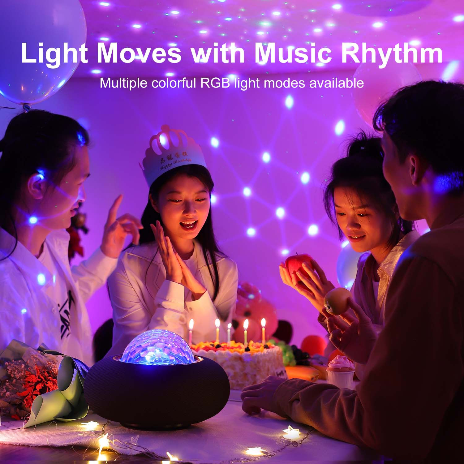 JR-MS02 Maya Series Colorful Ambience Lights Bluetooth speaker - Image 7