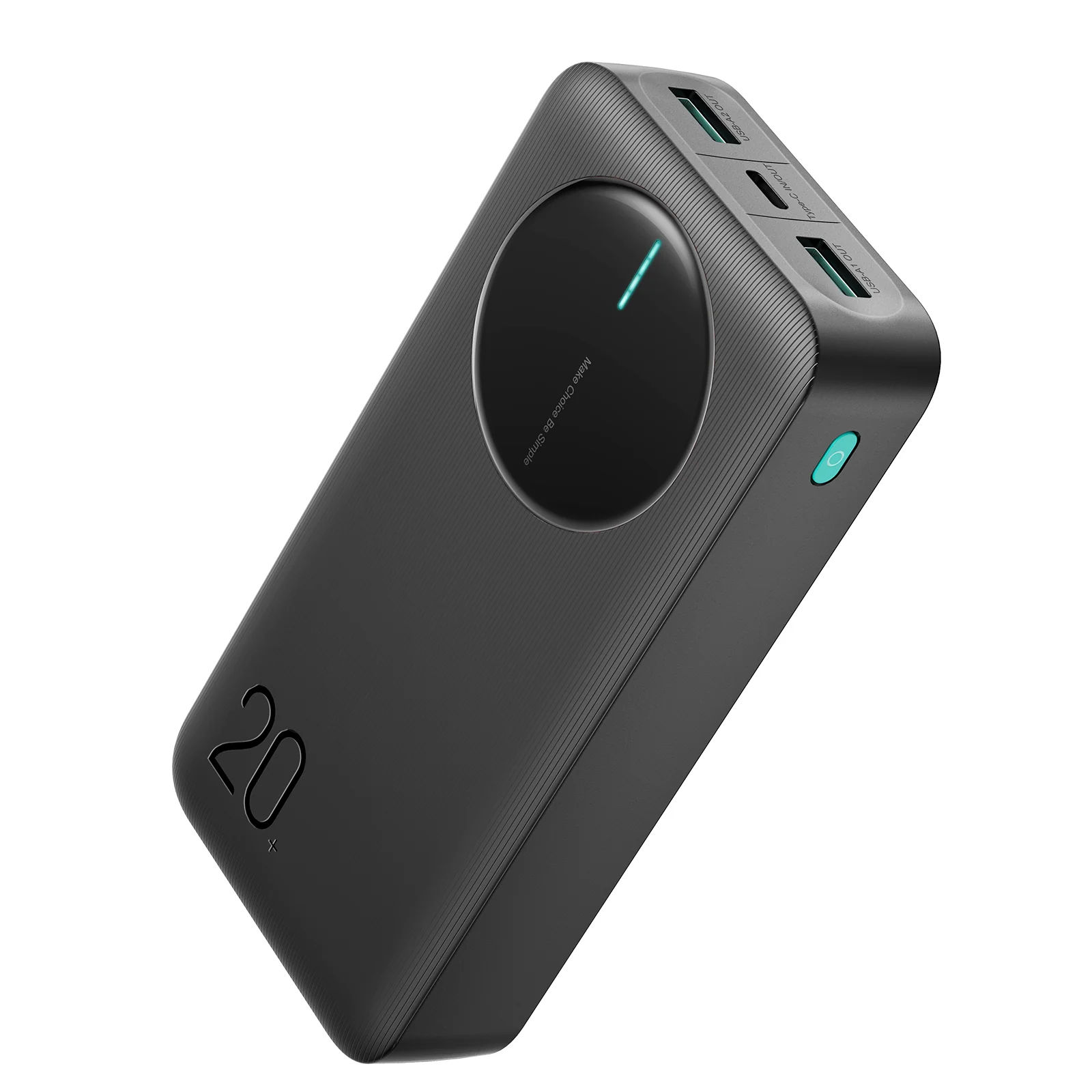 JR-PBF13/JR-PBF14 2.4A LED Power Bank 5000mAh/10000mAh-Black - Image 2