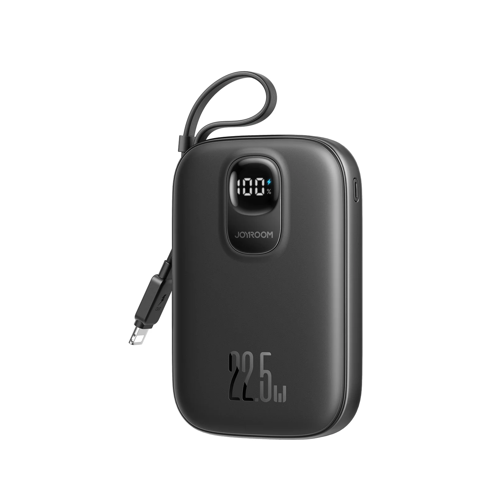 JR-PBF17/JR-PBF18 22.5W Powerbank Built in Type c/Lightning Cable 10000mAh Black - Image 2