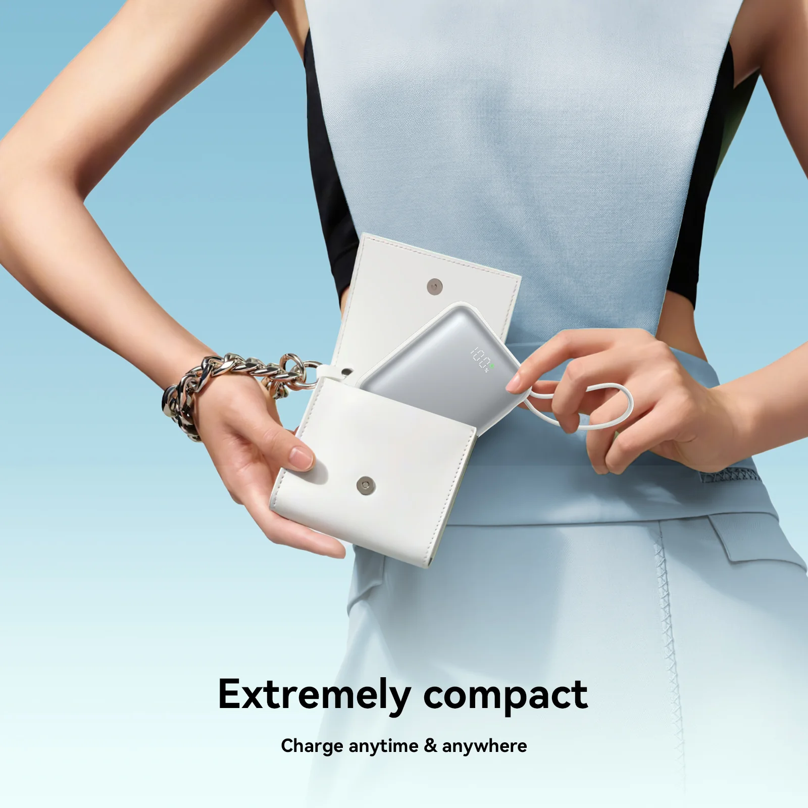 JR-PBF27 22.5W mini Power Bank with Dual Cables 10000mAh - Image 9