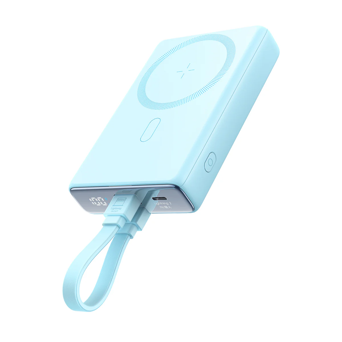 JR-PBM01 20W Magnetic Wireless Power Bank with Built-in Cable&Kickstand 10000mAh - Image 3