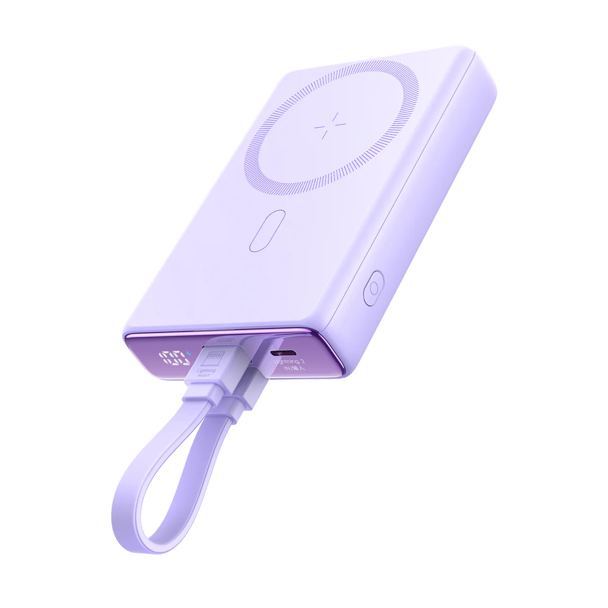 JR-PBM01 20W Magnetic Wireless Power Bank with Built-in Cable&Kickstand 10000mAh - Image 4