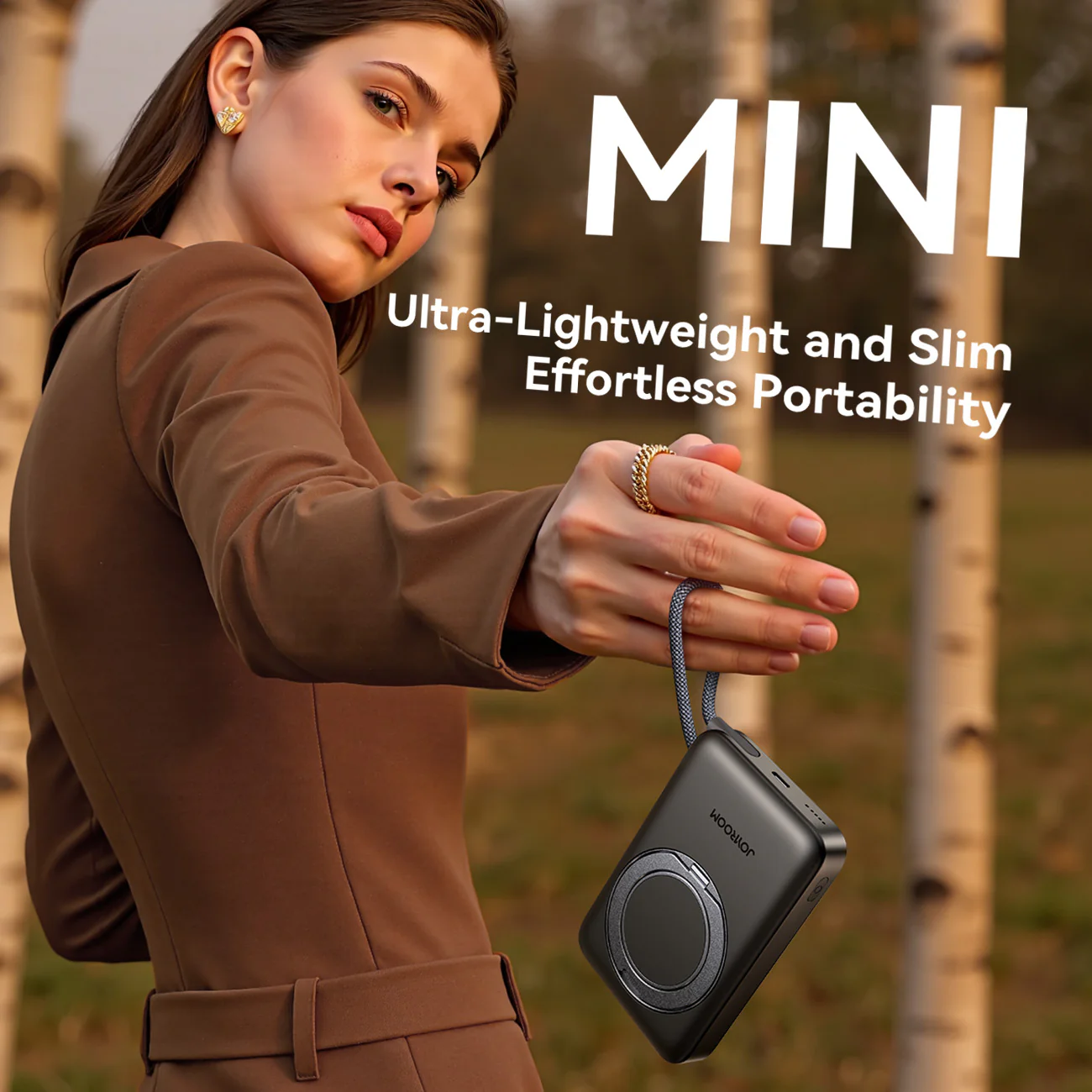 JR-PBM02 22.5W 3in1 magnetic mobile power bank 10000mAh black - Image 7