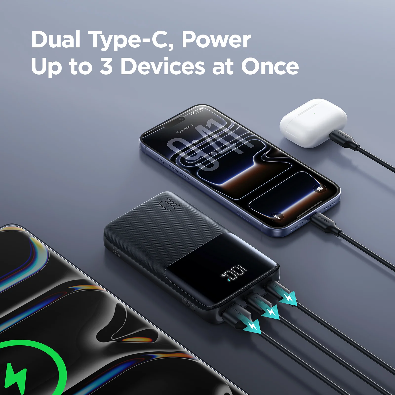 JR-QP191 Mini Star Series Mini 22.5W Digital Display Fast Charging Power Bank 10,000mAh - Image 12