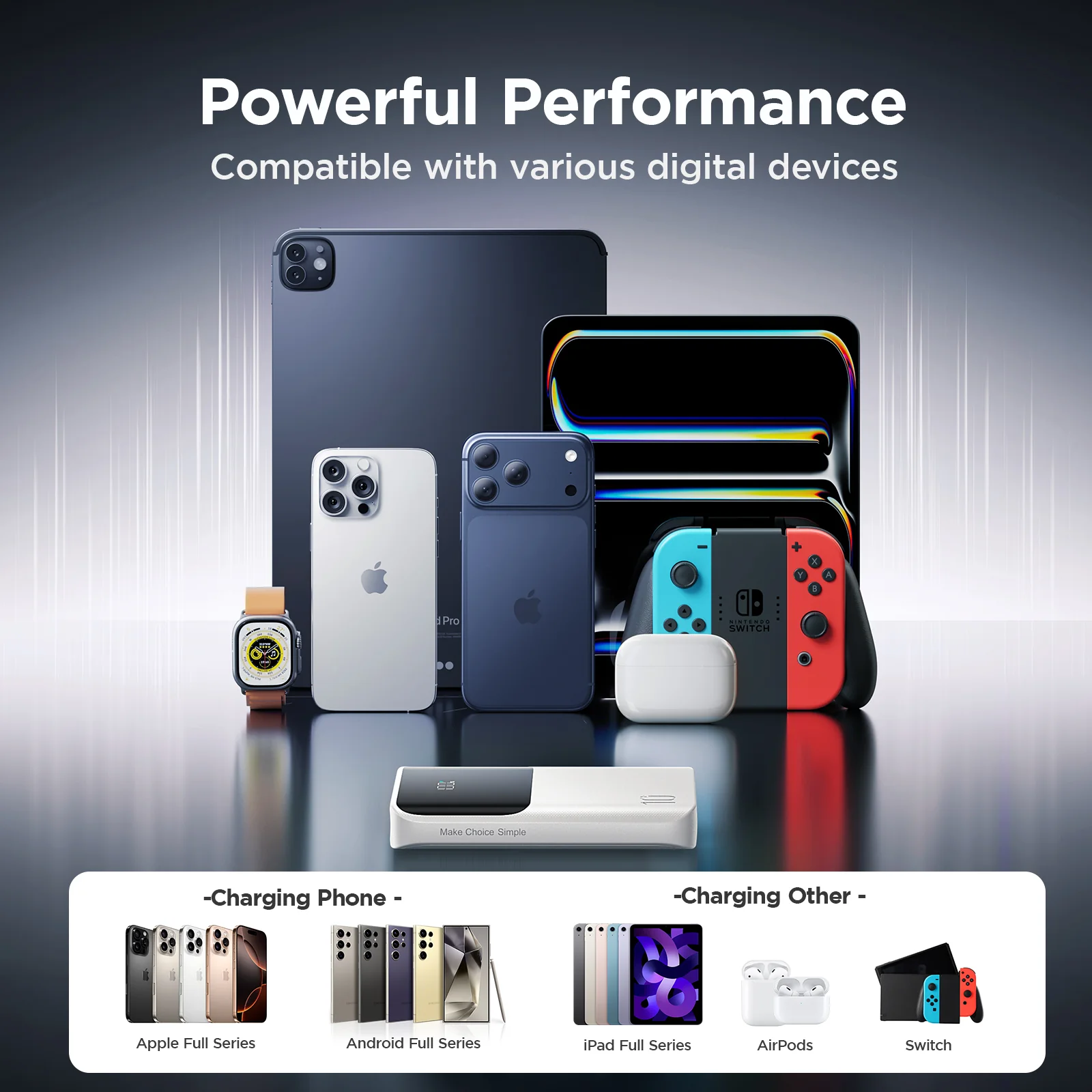 JR-QP191 Mini Star Series Mini 22.5W Digital Display Fast Charging Power Bank 10,000mAh - Image 6