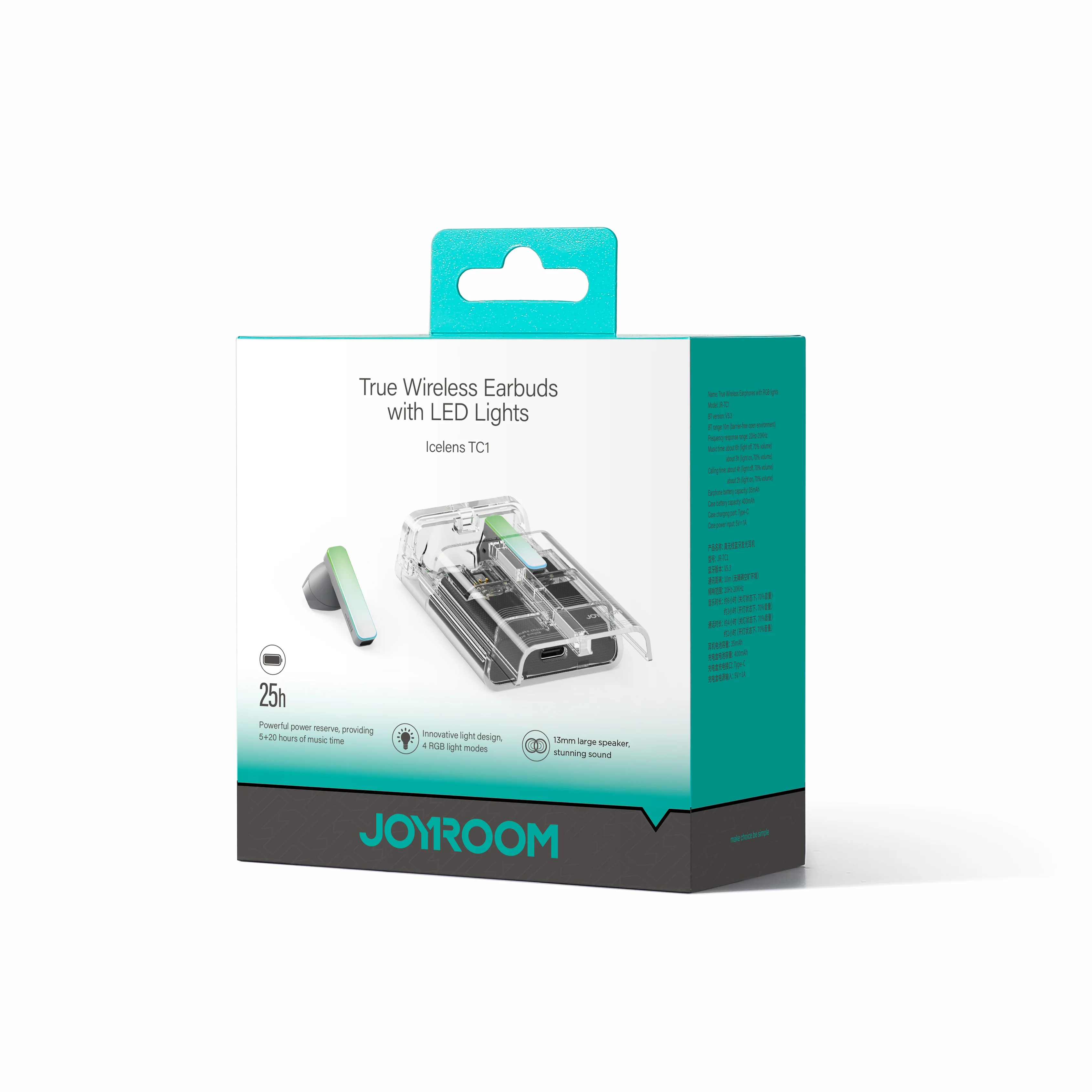 JR-TC1 True Wireless Earbuds with LED Lights - Image 4